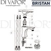 Bristan Hourglass Basin Mixer Clicker Waste Tap Spares